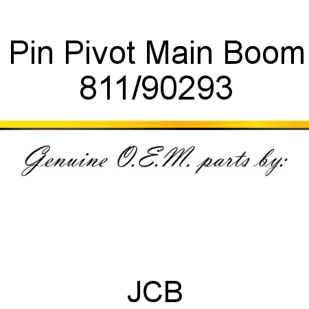 Pin, Pivot Main Boom 811/90293