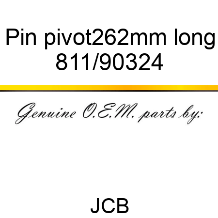 Pin, pivot,262mm long 811/90324
