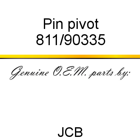 Pin, pivot 811/90335