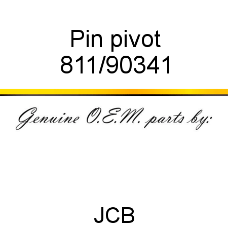 Pin, pivot 811/90341