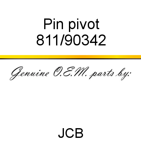 Pin, pivot 811/90342