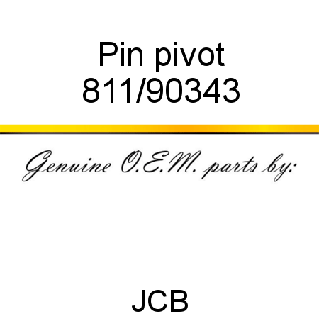 Pin, pivot 811/90343