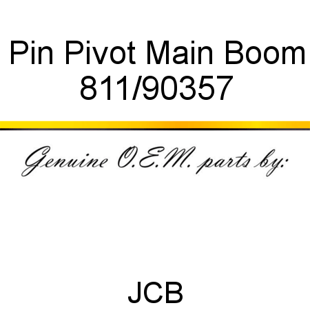 Pin, Pivot, Main Boom 811/90357