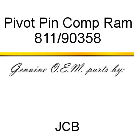 Pivot, Pin, Comp Ram 811/90358