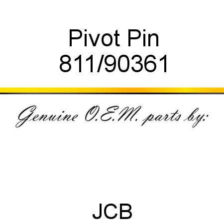 Pivot, Pin 811/90361