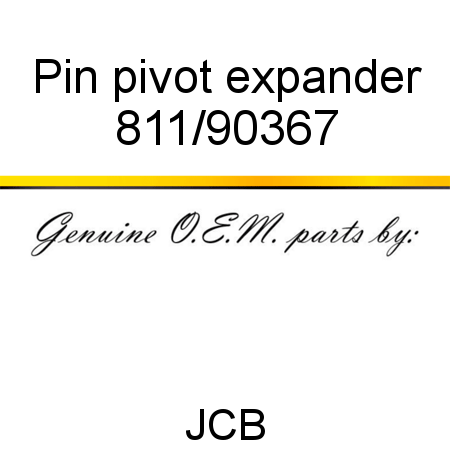 Pin, pivot, expander 811/90367