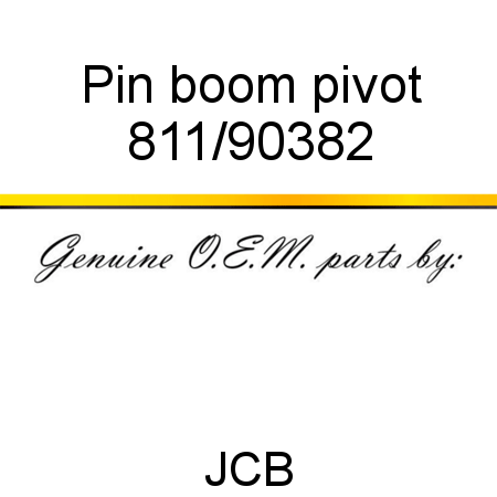 Pin, boom pivot 811/90382