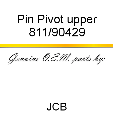 Pin, Pivot upper 811/90429