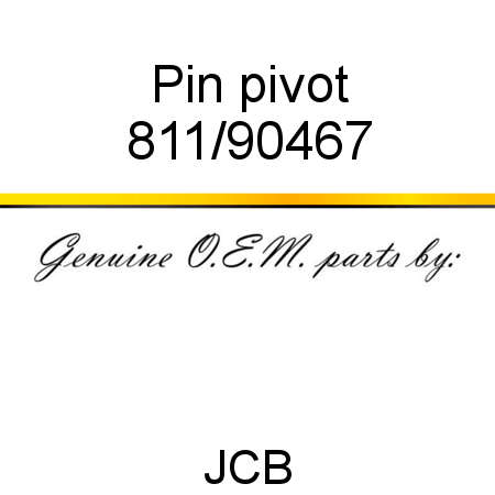 Pin, pivot 811/90467