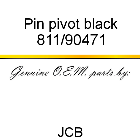 Pin, pivot, black 811/90471