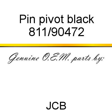 Pin, pivot, black 811/90472