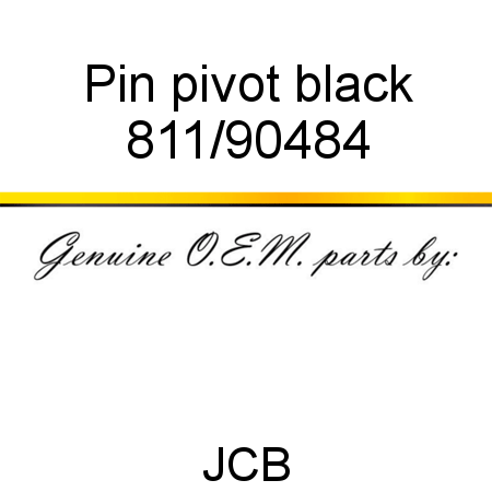 Pin, pivot, black 811/90484