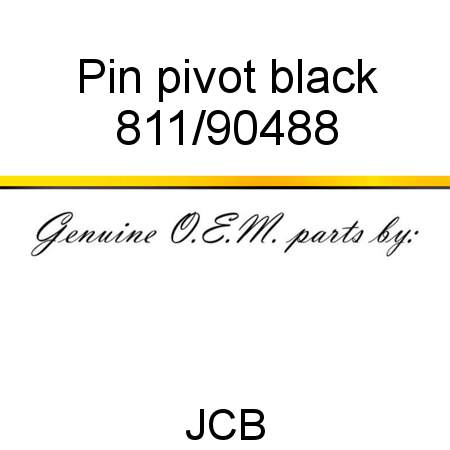 Pin, pivot, black 811/90488