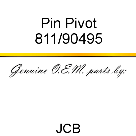Pin, Pivot 811/90495