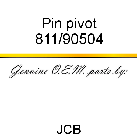 Pin, pivot 811/90504