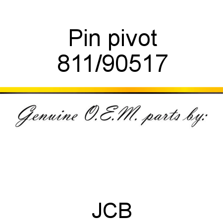 Pin, pivot 811/90517