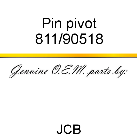 Pin, pivot 811/90518