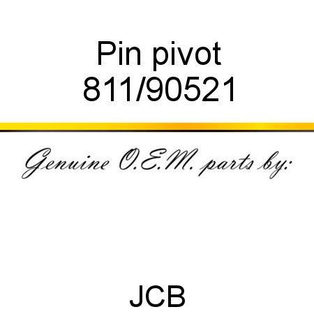 Pin, pivot 811/90521