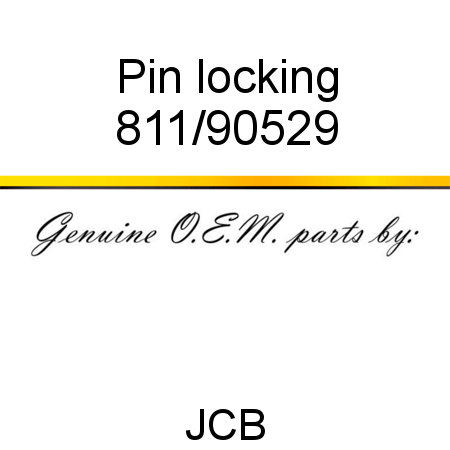 Pin, locking 811/90529