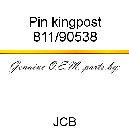 Pin, kingpost 811/90538