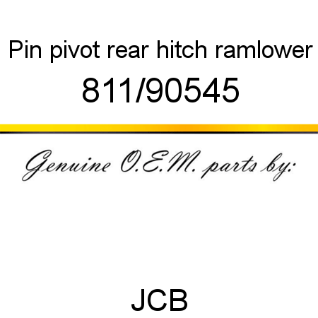 Pin, pivot, rear hitch ram,lower 811/90545