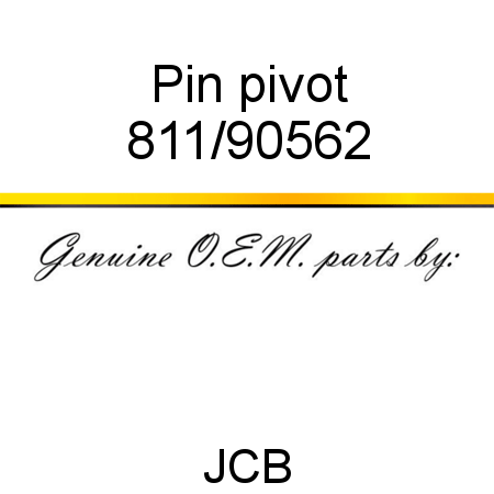 Pin, pivot 811/90562