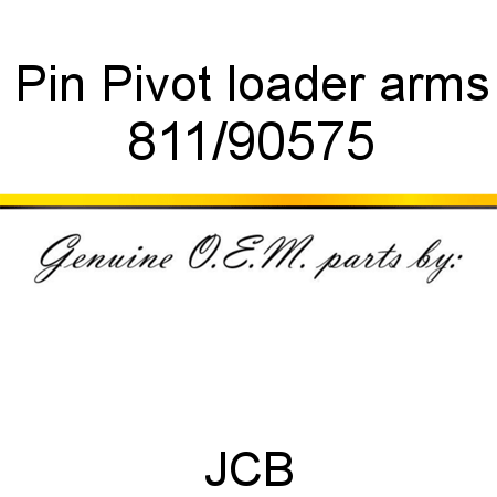 Pin, Pivot loader arms 811/90575