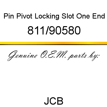 Pin, Pivot, Locking Slot One End 811/90580