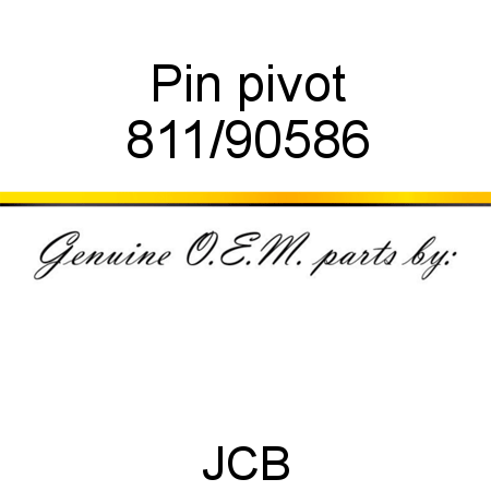 Pin, pivot 811/90586