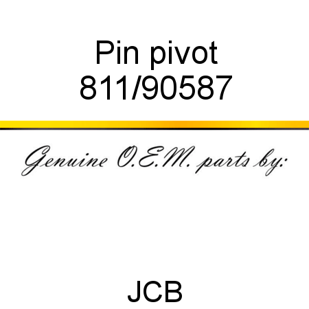 Pin, pivot 811/90587