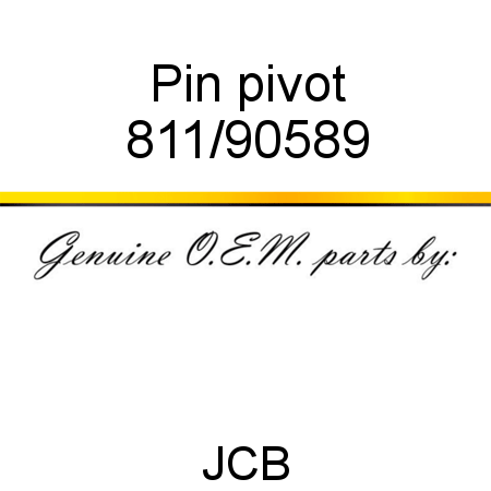 Pin, pivot 811/90589