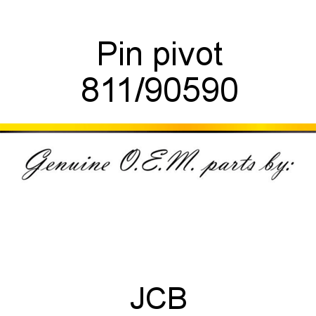 Pin, pivot 811/90590
