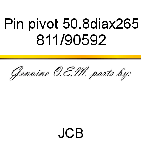 Pin, pivot 50.8diax265 811/90592