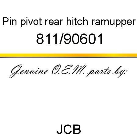 Pin, pivot, rear hitch ram,upper 811/90601