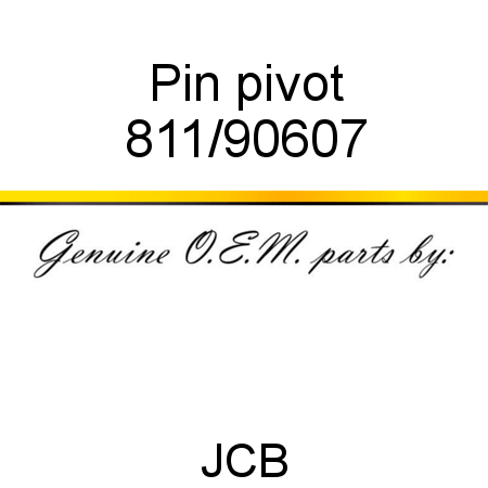 Pin, pivot 811/90607