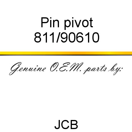 Pin, pivot 811/90610