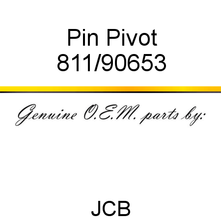 Pin, Pivot 811/90653