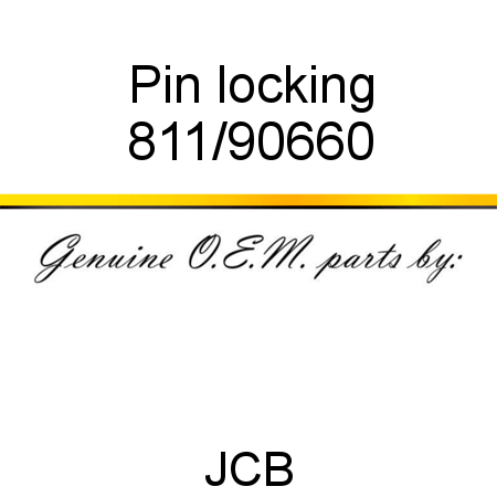 Pin, locking 811/90660