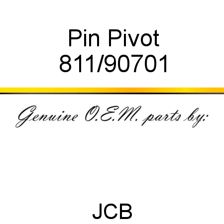 Pin, Pivot 811/90701