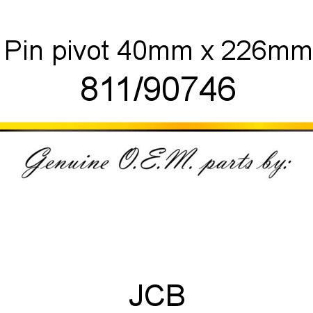Pin, pivot 40mm x 226mm 811/90746