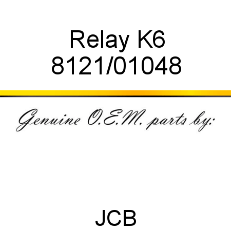 Relay, K6 8121/01048