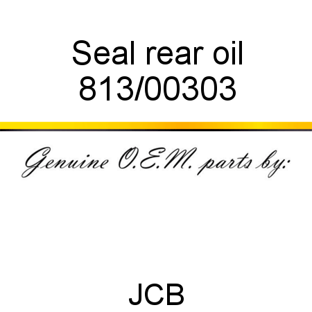 Seal, rear oil 813/00303
