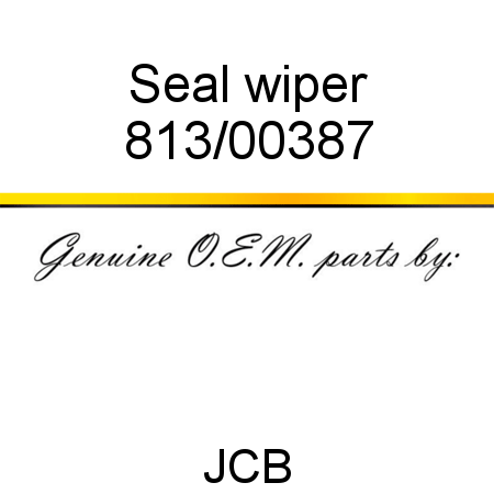 Seal, wiper 813/00387