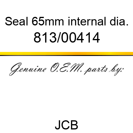 Seal, 65mm internal dia. 813/00414