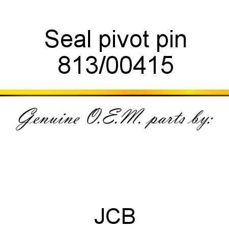 Seal, pivot pin 813/00415