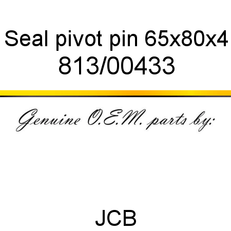 Seal, pivot pin, 65x80x4 813/00433
