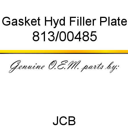 Gasket, Hyd Filler Plate 813/00485