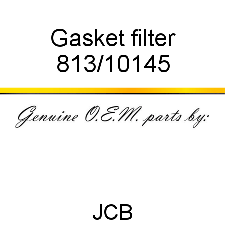 Gasket, filter 813/10145