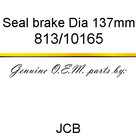 Seal, brake, Dia 137mm 813/10165