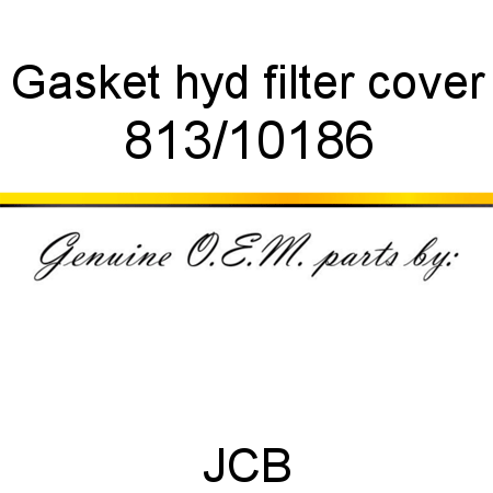 Gasket, hyd filter cover 813/10186